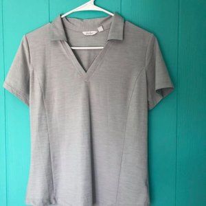 Lady Hagen Ladies Gray Short Sleeved Golf Shirt Size Small